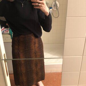 Snake Print Skirt